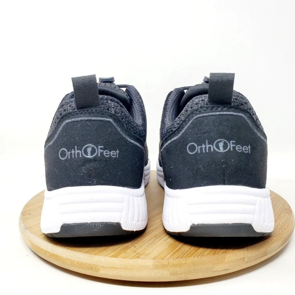Orthofeet Francis Shoes Womens 8 D WIDE Black No Tie Comfort Sneaker 849 - Picture 8 of 13